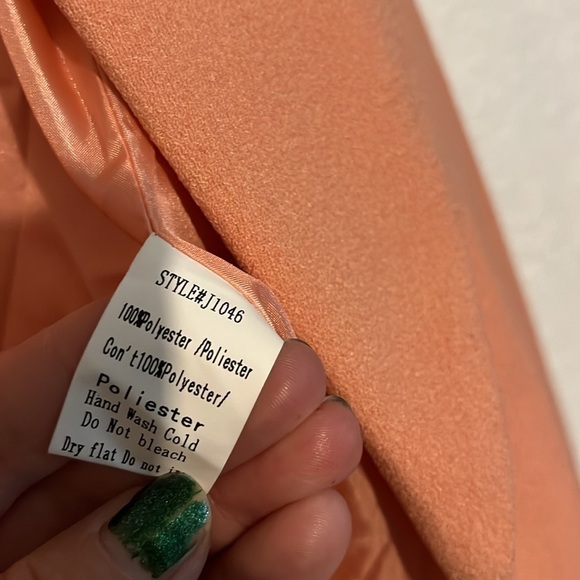 Countess, light orange blazer, size medium - Picture 6 of 7